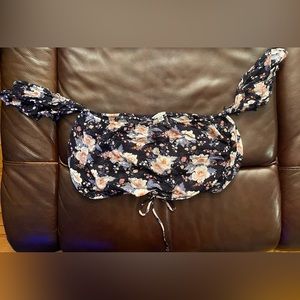 American eagle, top size large, bottom size medium, blue floral print